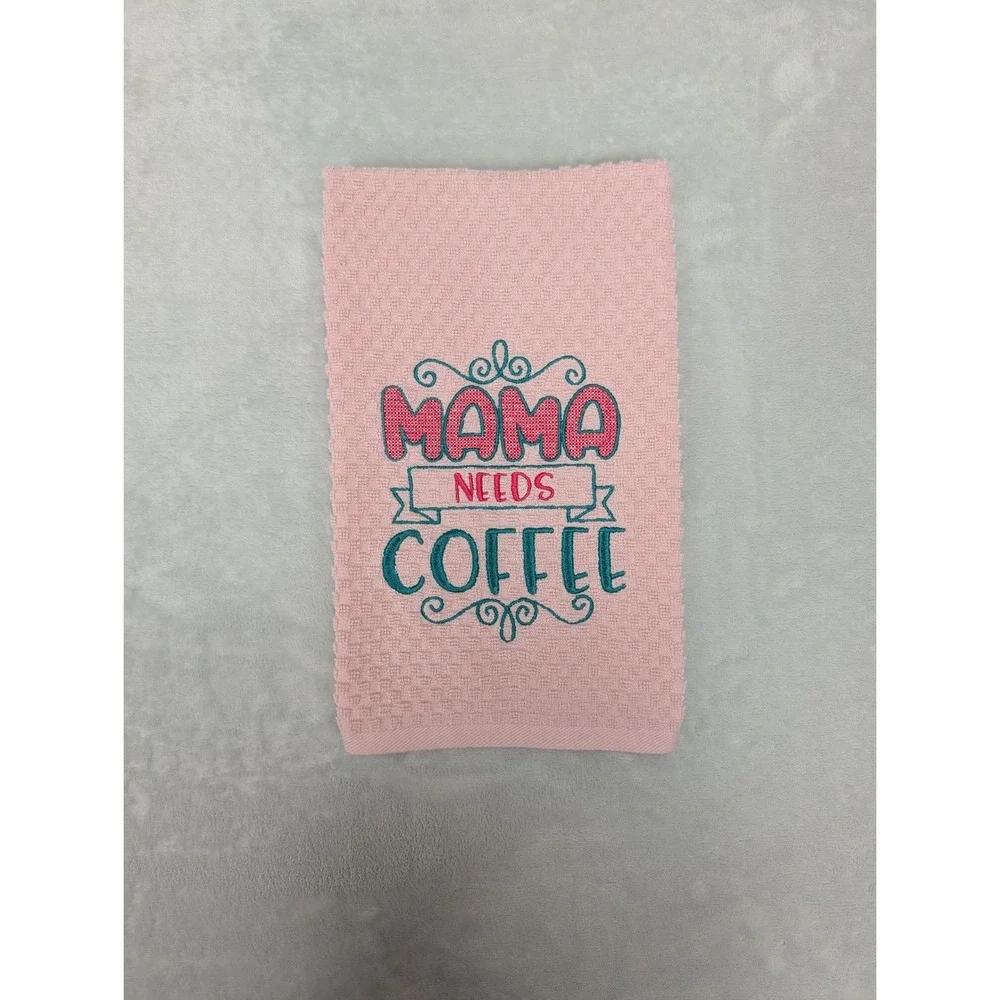 Mama Needs Coffee Kitchen Bath Towel Great Gift Idea!